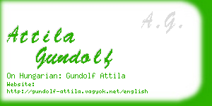 attila gundolf business card